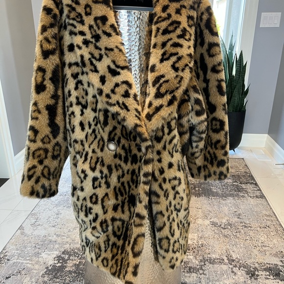 Sexy vintage cat coat size medium faux fur 70s smoking jacket style fall winter - Picture 12 of 16